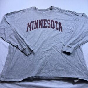 Champion Minnesota Long Sleeve T Shirt Mens XXL Gray College